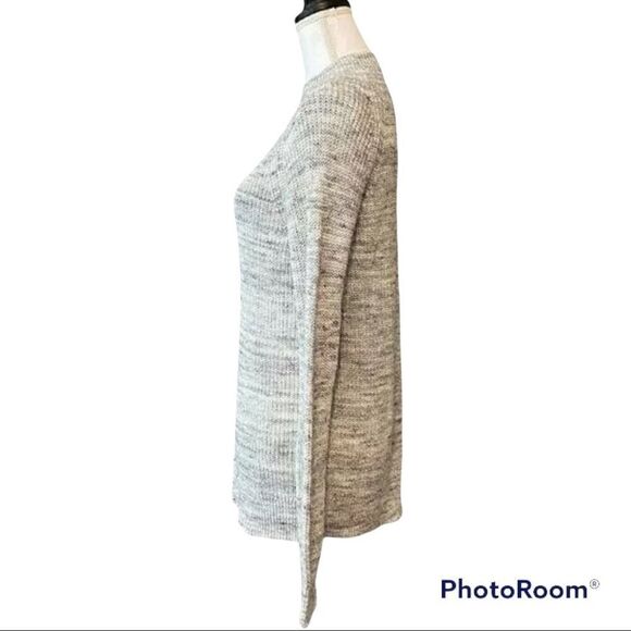 Caslon space dye sweater grey/ivory combo NWT XS - Picture 4 of 7